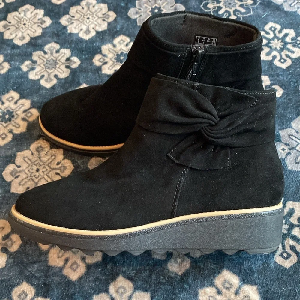 Clarks® Sharon Salon Women's Suede Ankle Boots, Black